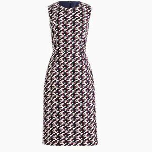 J.Crew Pink & Navy Geometric Link Sheath Dress - 10 Product Description